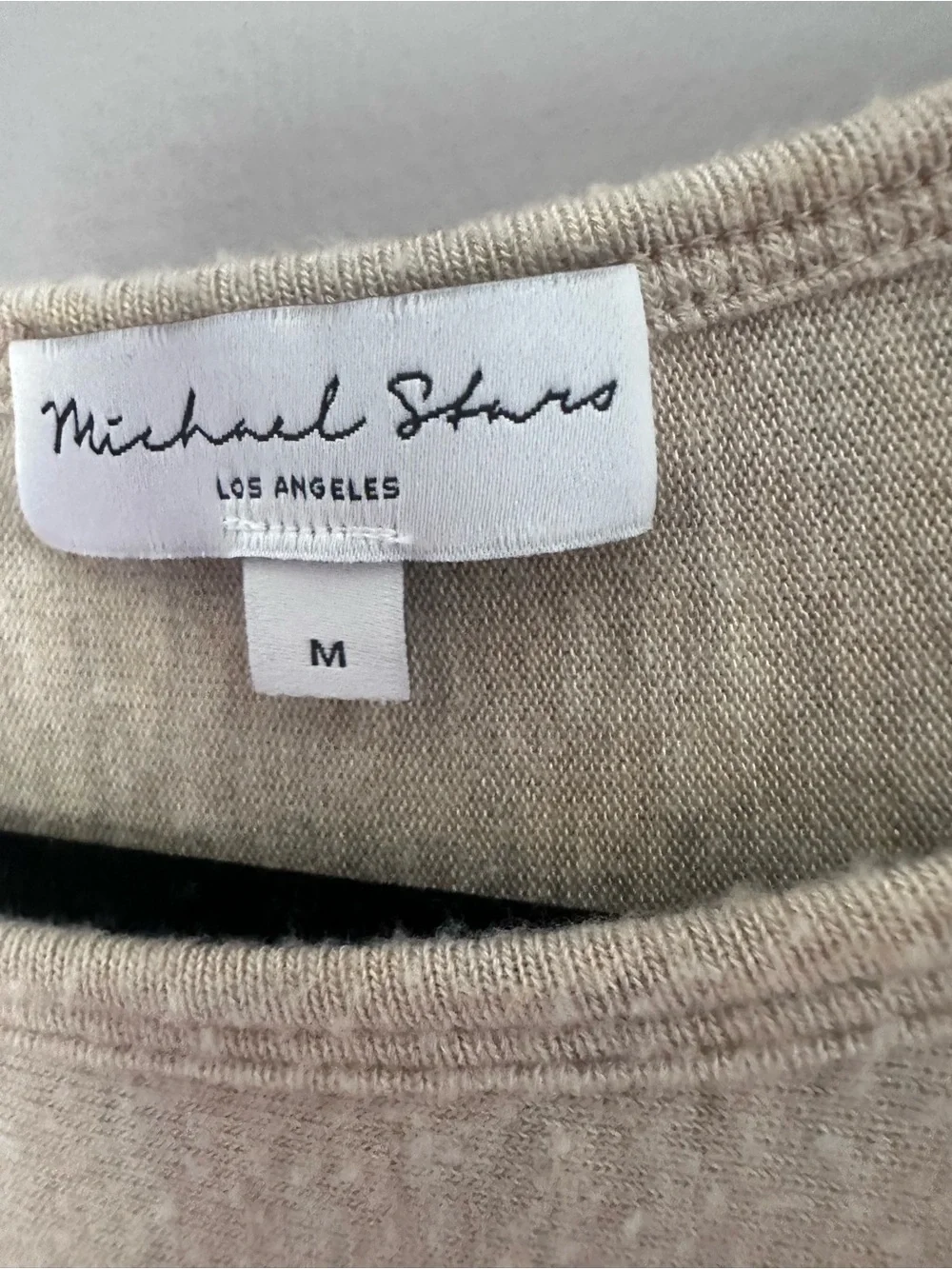 Michael Stars Relaxed Short-Sleeve Dolman Pullover in Taupe